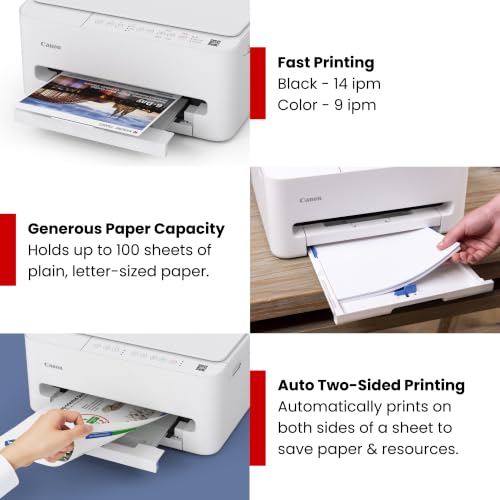 Canon PIXMA TS4320 – Wireless Color Inkjet Printer with Print, Copy, Scan | Cost Efficient Multi-Function Photo Printer, Copier, Scanner for Home Use, Compact Design, Easy Setup