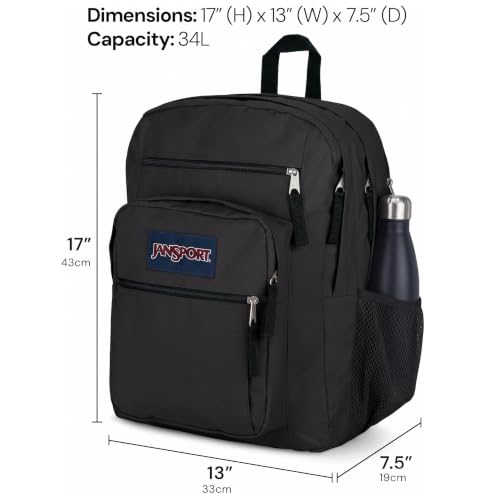 JanSport Laptop Backpack - Computer Bag with 2 Compartments, Ergonomic Shoulder Straps, 15” Laptop Sleeve, Haul Handle - Black