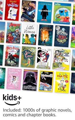 Amazon Kindle Kids 16GB (2024 model) - If it breaks, we will replace it, includes ad-free books and cover, with glare-free display, fast page turns - Space Whale