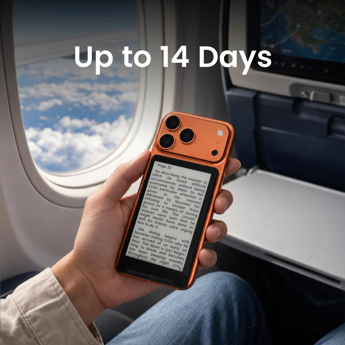 XTEINK X4 Classic Pocket eReader, Ultra-Light 68g & 4.9mm Thin,Reader Gifts | Ultra Thin 0.19" design, 4.3" E ink Paper-feel ,Dual Page Turn Button & Shake, Magnetic Pogo-pin attach,Extended Battery Life