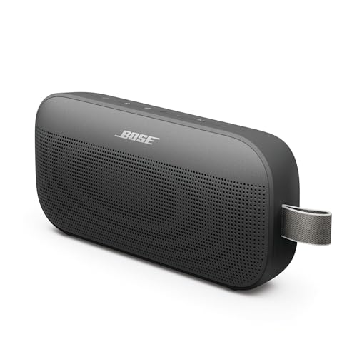 Bose SoundLink Flex Bluetooth Speaker (2nd Gen) - Portable Outdoor Speaker with Hi-Fi Audio, Waterproof and Dustproof, USB-C, Up to 12 Hours Battery Life, Black