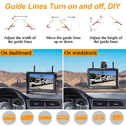 RV Backup Camera Wireless Plug and Play: Pre-Wired for Furrion Easy Install | 1080P HD Recording Wide View Rear View Camera Clear Night Vision Strong Signal 7'' Monitor for Trailer Camper Motorhome Yakry