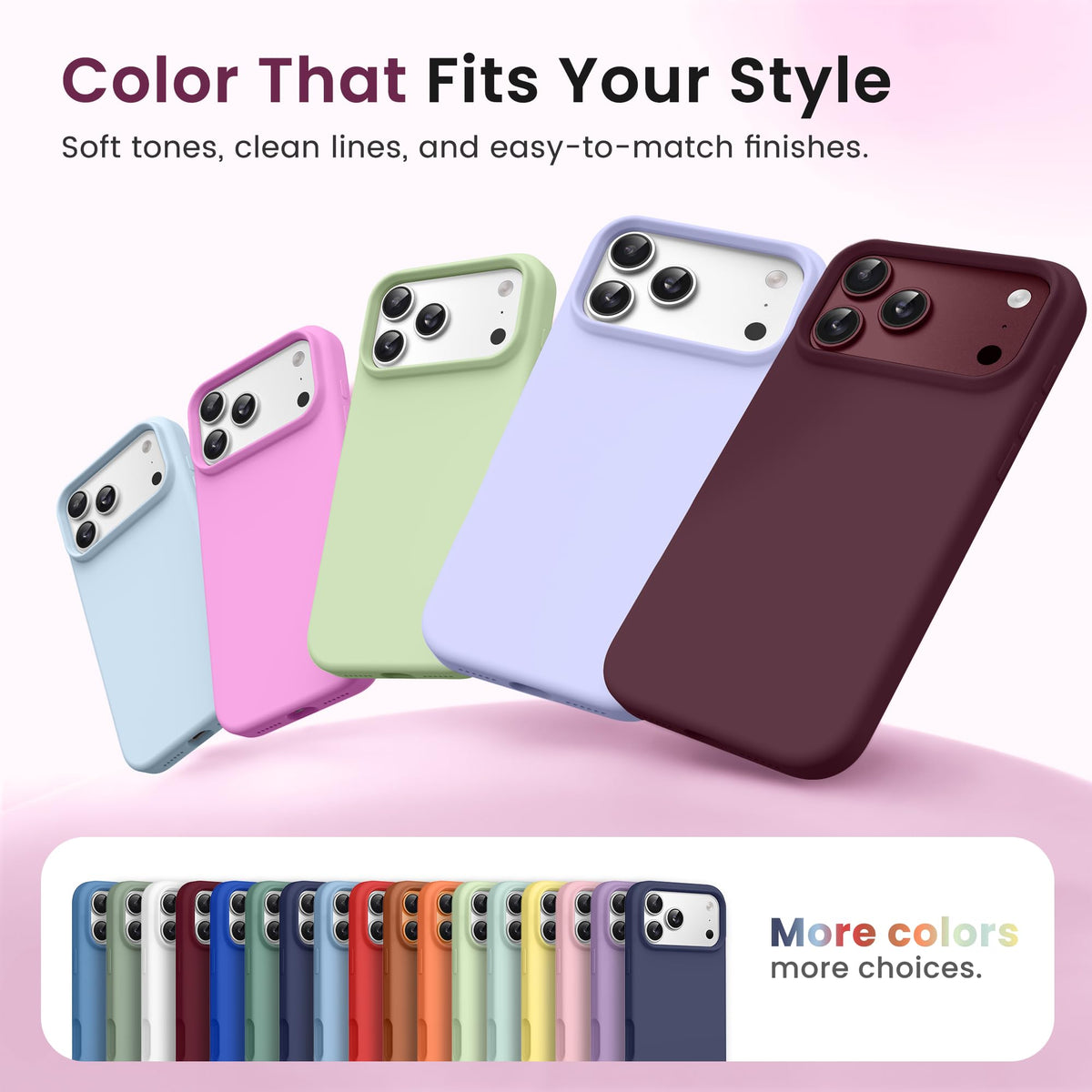 GONEZ for iPhone 18 Pro-Max Case/17 Pro Max Case, Compatible with MagSafe | Burgundy, Screen Protector, Full Camera Protection, Premium Silicone Cover Shockproof Drop Protection Slim Phone Case