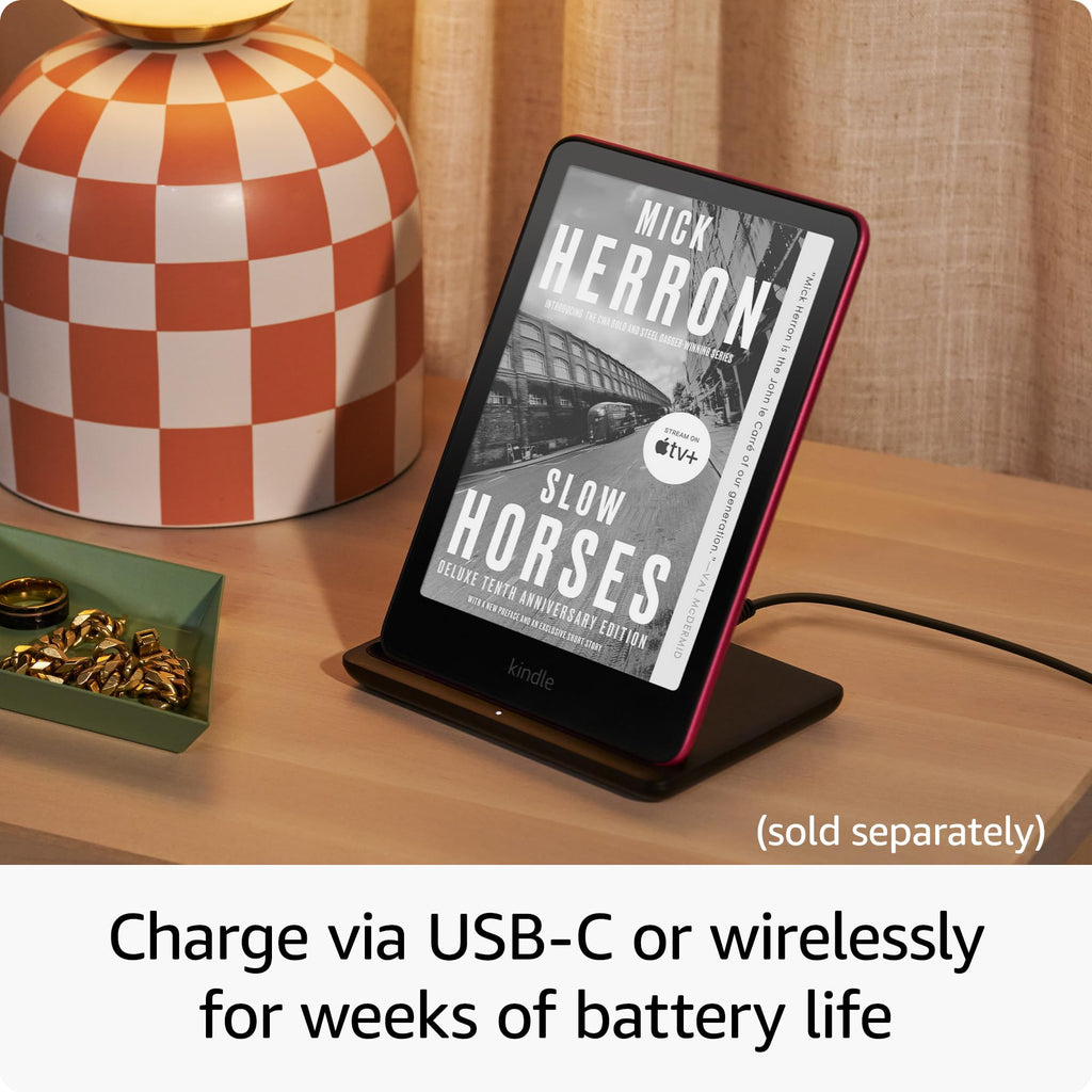 Amazon Kindle Paperwhite Bundle: Includes, Amazon Kindle Paperwhite Signature Edition 32GB | Jade, Plant-Based Leather Cover & Wireless Charging Dock | Jade