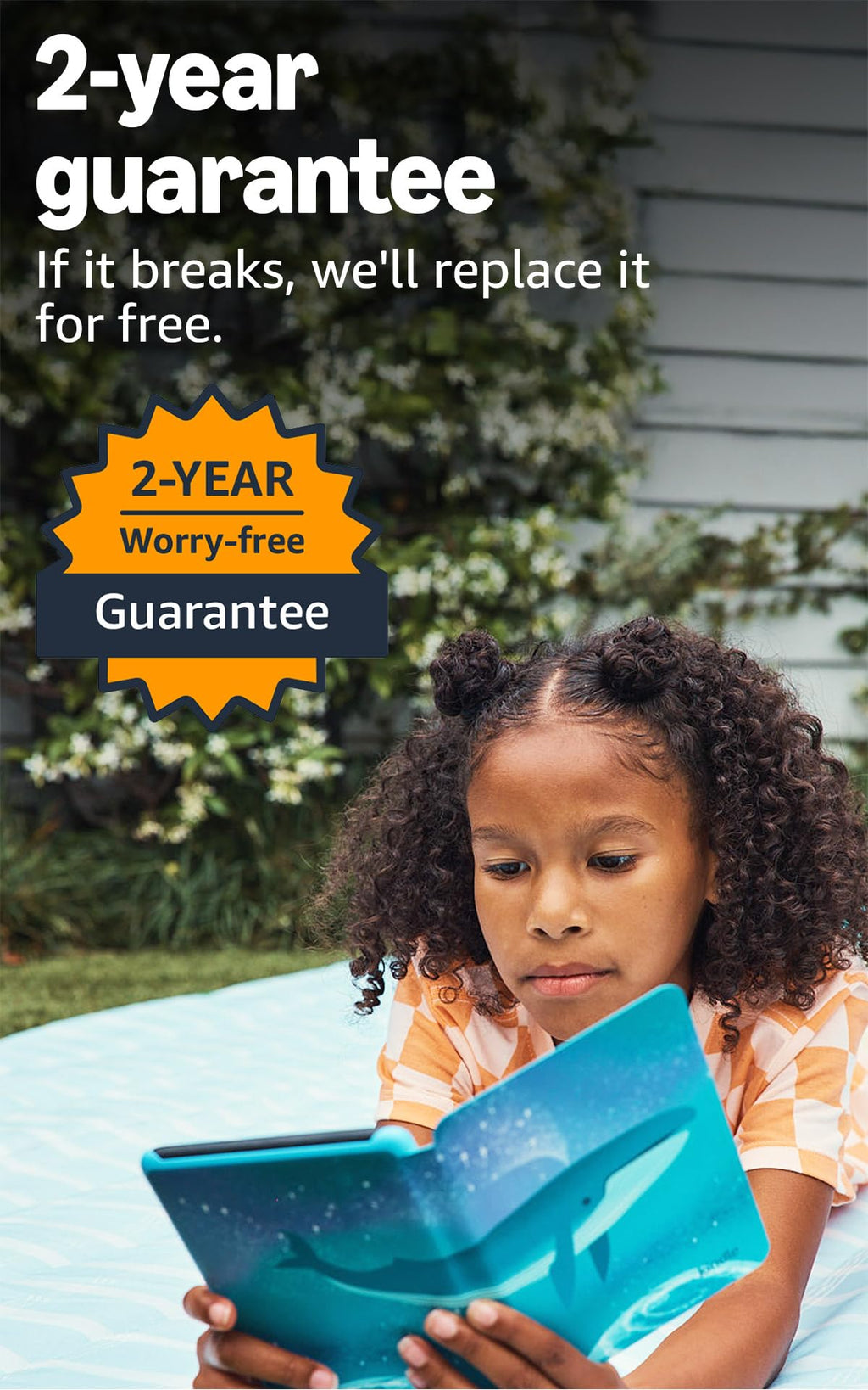 Amazon Kindle Kids 16GB (2024 model) - If it breaks, we will replace it, includes ad-free books and cover, with glare-free display, fast page turns - Space Whale