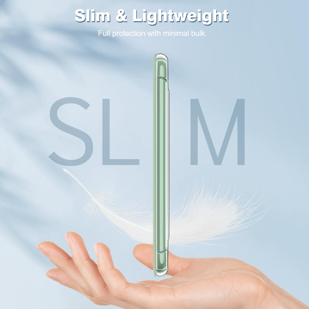 Fintie Slim TPU Case for 6" Kindle 11th Generation 2024/2022, Agave Green | Ultra Clear Transparent Soft TPU Back Cover Lightweight Shell, Auto Wake/Sleep,for All-New Kindle 2024/2022 11th Gen e-Reader