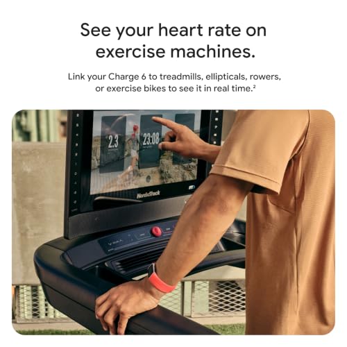 Google Fitbit Charge 6 - Fitness Tracker - Obsidian/Black | Google apps, heart rate on exercise equipment, 3-month Google Health Premium membership included, small and large bands