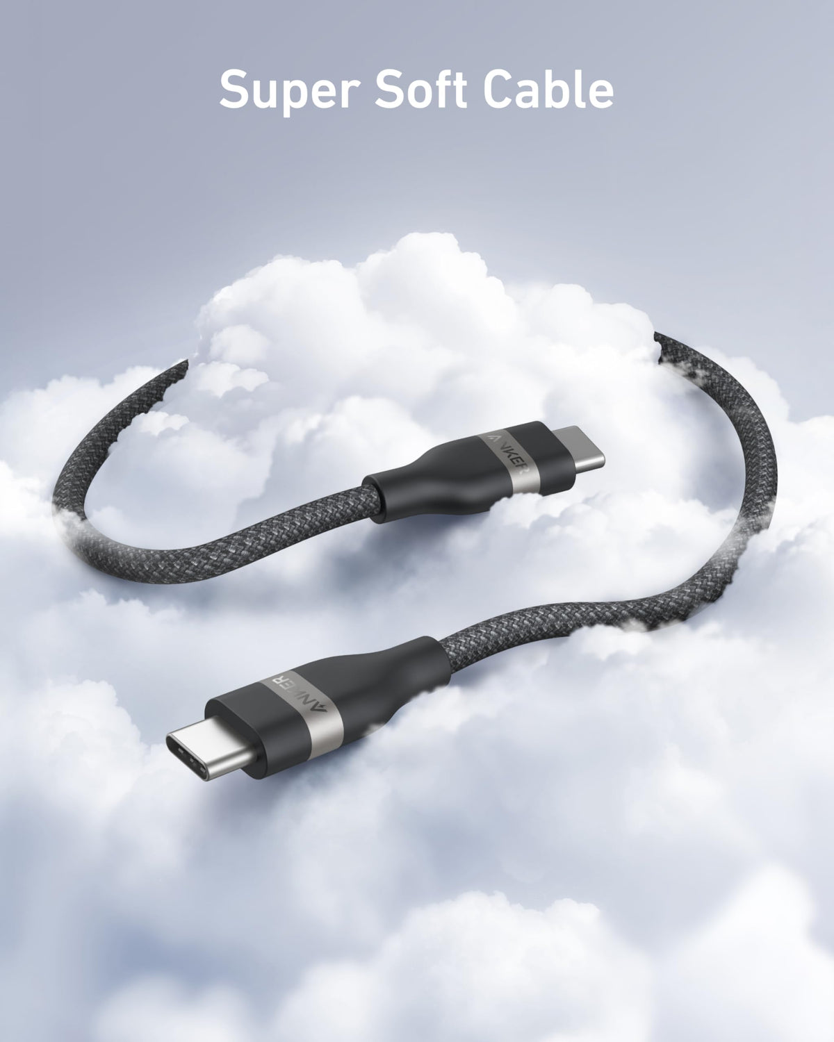 Anker Nano USB C to USB C Cable, 240W Fast Charging Cable (Black, 6ft) | Flexible Multi-Color Braided Charger for iPhone 18 / 17 Series, MacBook Pro, and More