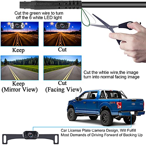 HD 1080P Backup Camera Plug & Play: Fast 60FPS Smooth Real-Time Clear View | 25-Minute Easy to Install, Monitor Easy Setup, Bright and Clear Night Vision, Dustproof & Weatherproof for Cars Trucks SUVs