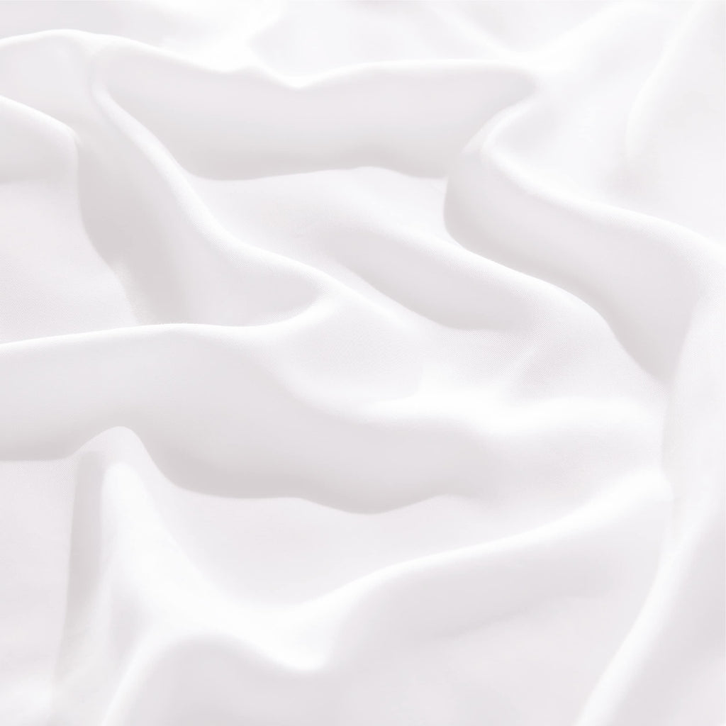 Bedsure PureWoven 100% Rayon Derived from Bamboo, Queen Sheets, 4 Pieces | Featured in Forbes Vetted, Cooling Sheets for Hot Sleepers, Breathable & Silky Soft, 16" Deep Pocket Bedding, White