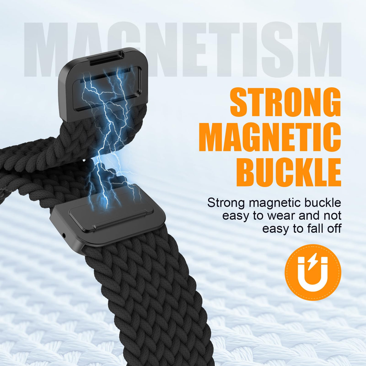Magnetic Braided Stretchy Loop - Compatible with Apple Watch Band Women Men | 42mm 46mm 40mm 41mm 44mm 45mm 38mm 49mm Sport Solo Loop,Elastic Fabric Nylon Strap for iWatch 12 11 10 9 8 7 6 5 4 3 SE Ultra