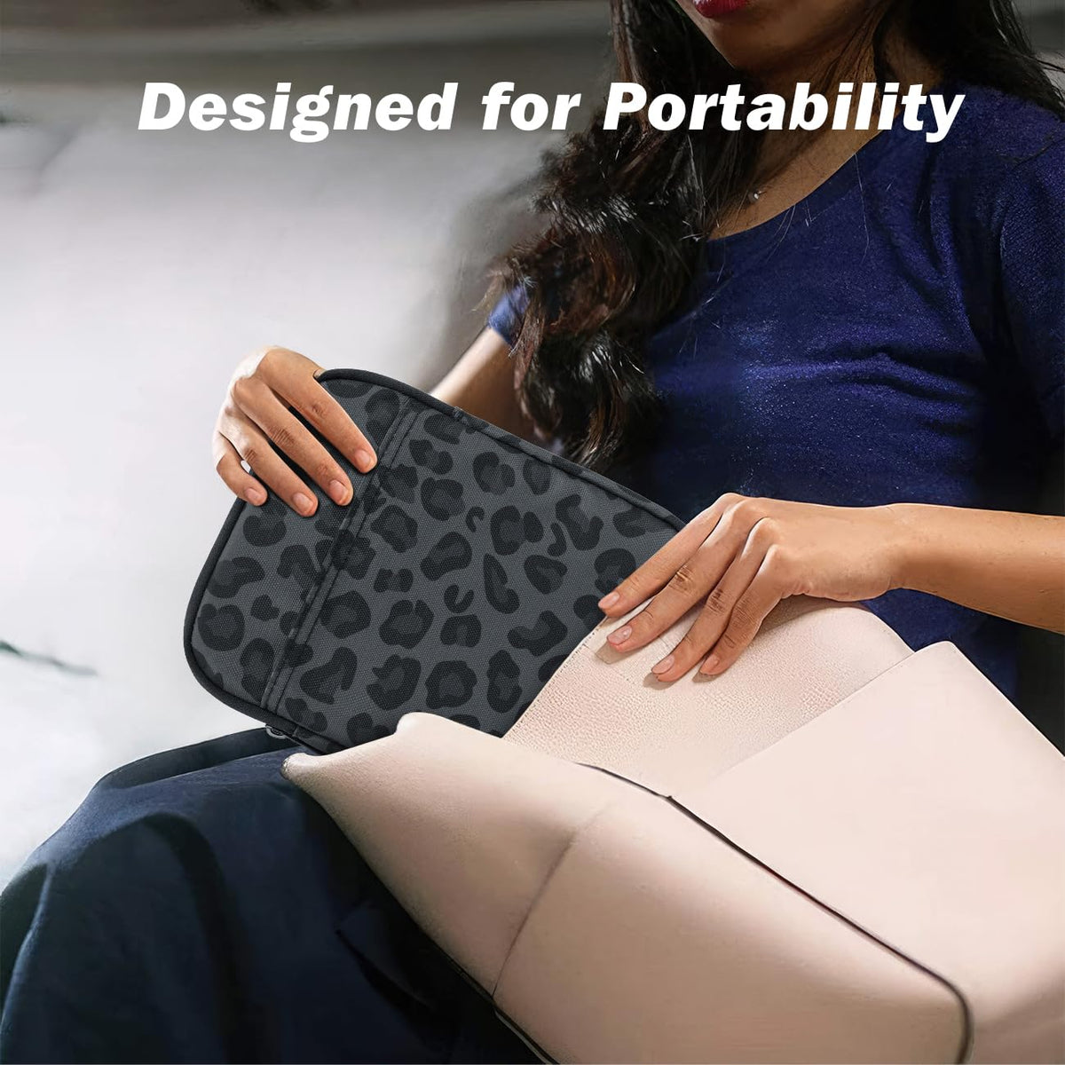 Dadanism 6-7 Inch Universal Padded Sleeve for eReader, Leopard | Protective Carrying Case Fits 7" Paperwhite/Colorsoft Signature Edition eReader, 6" Kobo Clara BW/Colour,7" Kobo Libra Colour