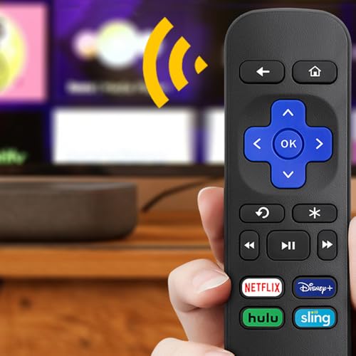 (2 Pack) Replacement Remote for Roku Box Express Player Premiere Control | for Roku 1 2 3 4,NOT for TV or Stick, No Setup Required, Infrared Remote, with User Manual, 4 Shortcuts, ABS Material