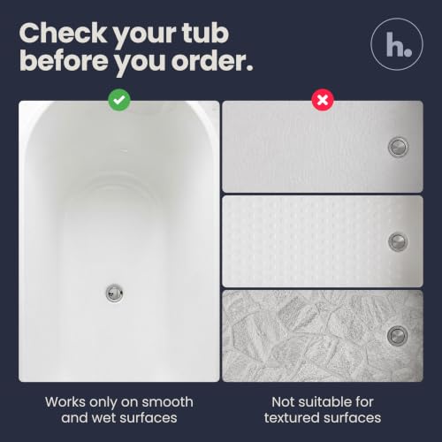 homerella Bathtub Mat Non Slip 35x16 Shower Mat Non Slip Anti Mold BPA Free | Mildew Resistant, Machine Washable, Extra Long Tub Mat, Shower Mats for Inside Shower, Bath Mat for Tub Non Slip EU Certified
