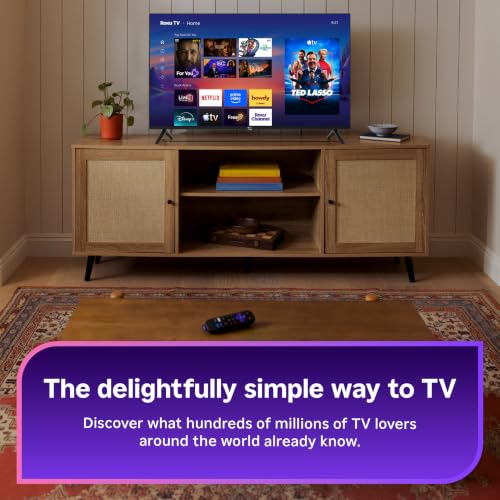 Roku 55-Inch Select Series Smart TV 2026-4K (2160p) QLED TV TV | Flat Screen QLED Television with Voice Remote, Wi-Fi & Bluetooth Headphone Mode - Streaming Live Local News, Sports, & Movies