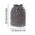 Double-Sided Chenille Car Wash Mitt & Dusting Glove