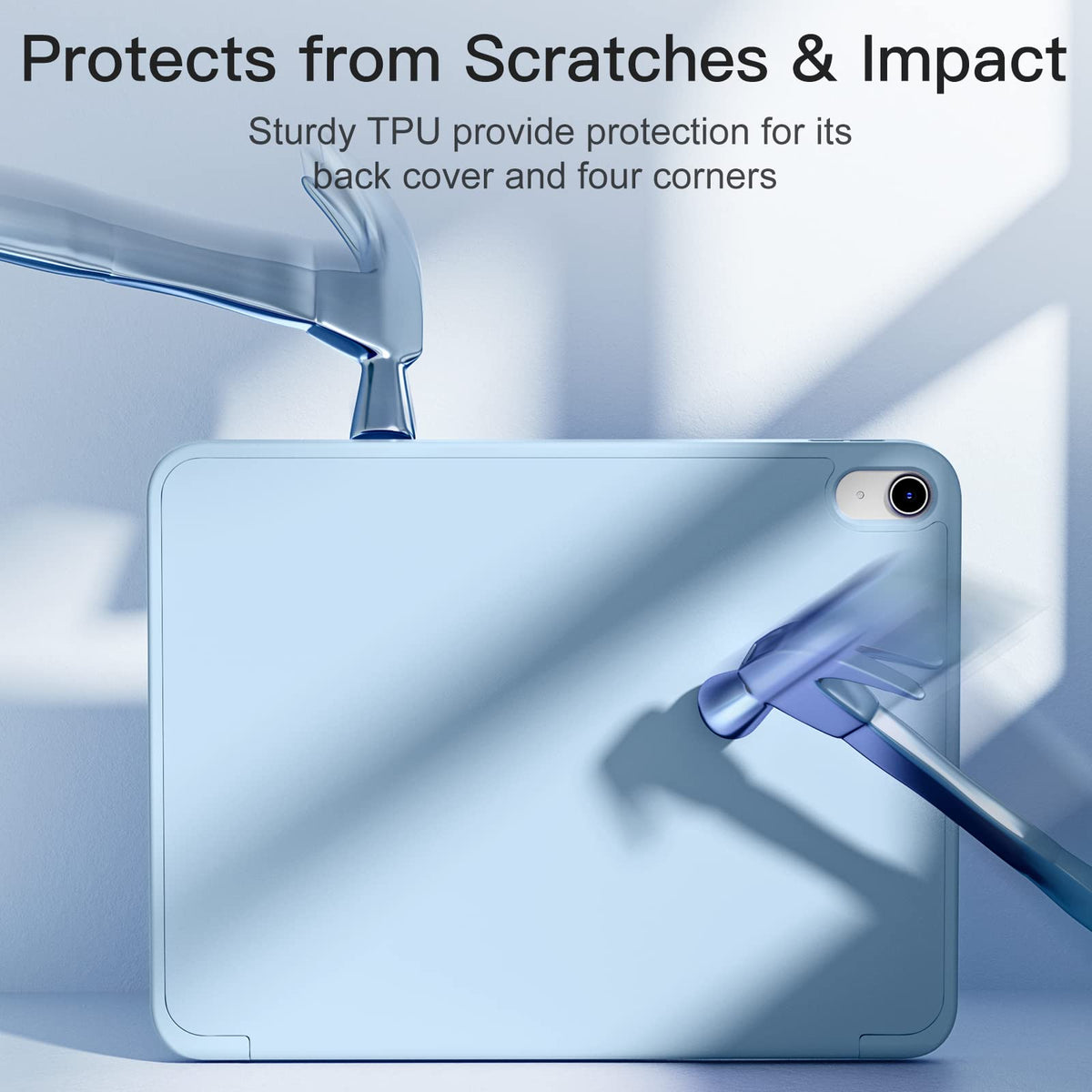 Akkerds for iPad A16 11th Gen Case, iPad 10th Generation Case, Sky Blue