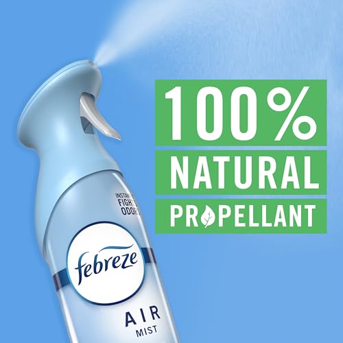 Febreze Air Mist, Air Freshener Spray, Odor Fighting Room Spray, Deodorizer for Home Bathroom Kitchen Office Apartment Dorm Room Classroom, Heavy Duty Crisp Clean Scent, 8.1oz (Pack of 3)