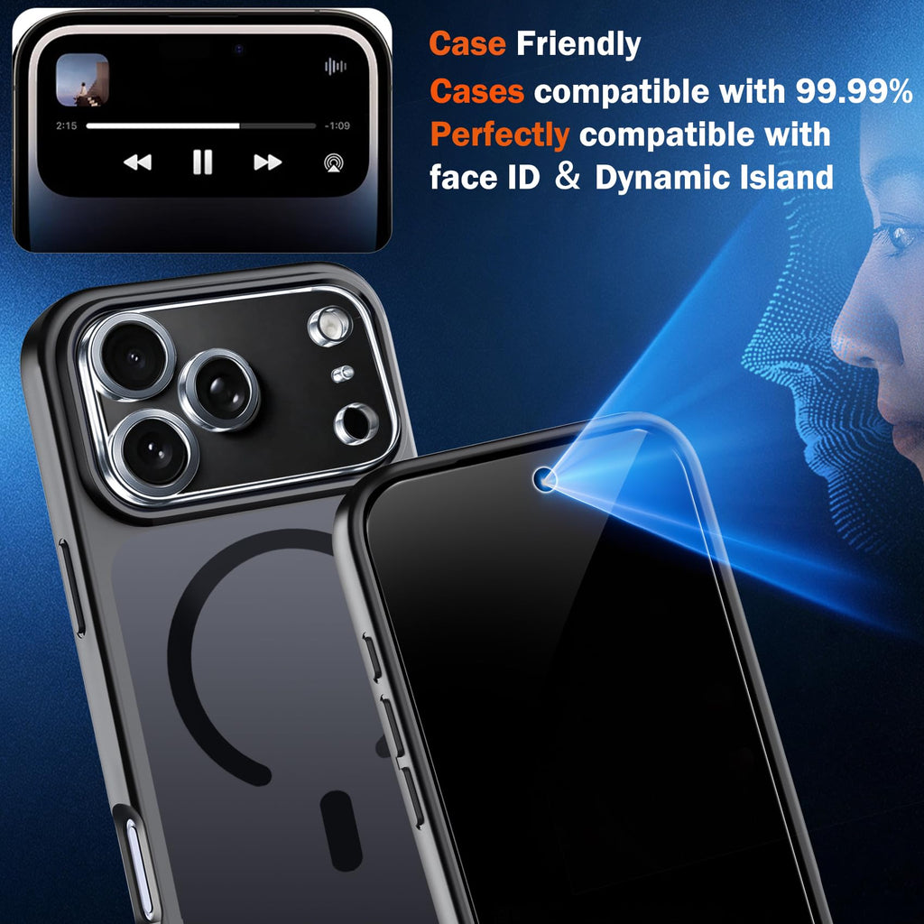 Ferilinso Privacy Screen Protector for iPhone 18 Pro Max, Tempered Glass | 3 Pack, 9H Hardness, Military-Grade Shatterproof, Case Friendly, Easy Installation Bubble Free, with Camera Lens Protectors