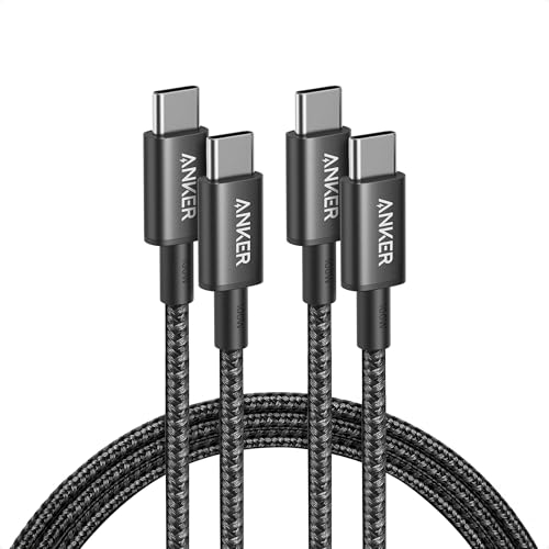 Anker USB C to USB C Cable, 100W Fast Charging Cable (2-Pack, 6 ft, Black) | For iPhone 18 / 17 Series, MacBook Pro 2020, Pixel, and More (Not for Video Output)
