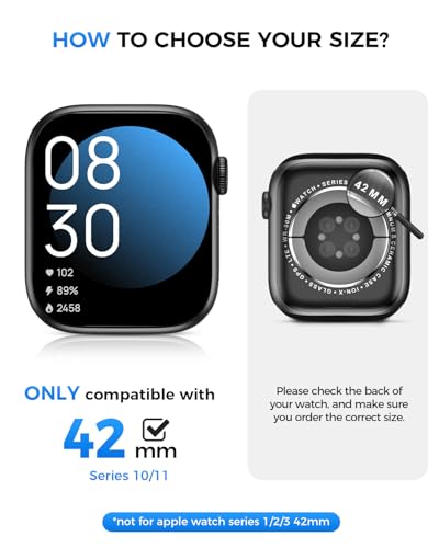 Goton IP67 Waterproof Case with Glass for Apple Watch Series 11/10 42mm | Water-Resistant & Anti-Fog, Tempered Glass Screen Protector Hard PC Cover for iWatch Series 11 42 mm, Sensitive Touch