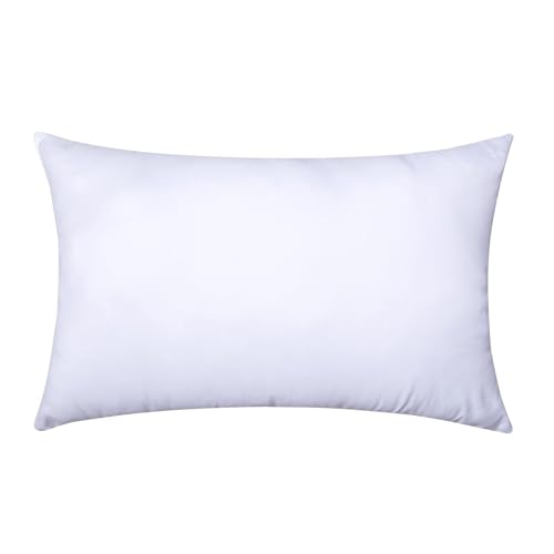 MIULEE 12x20 Pillow Insert, Throw Pillow for Couch Sofa Bed | Premium Virgin Filling, Soft Brushed Fabric, Rectangle Decorative Pillow,Lumbar Support