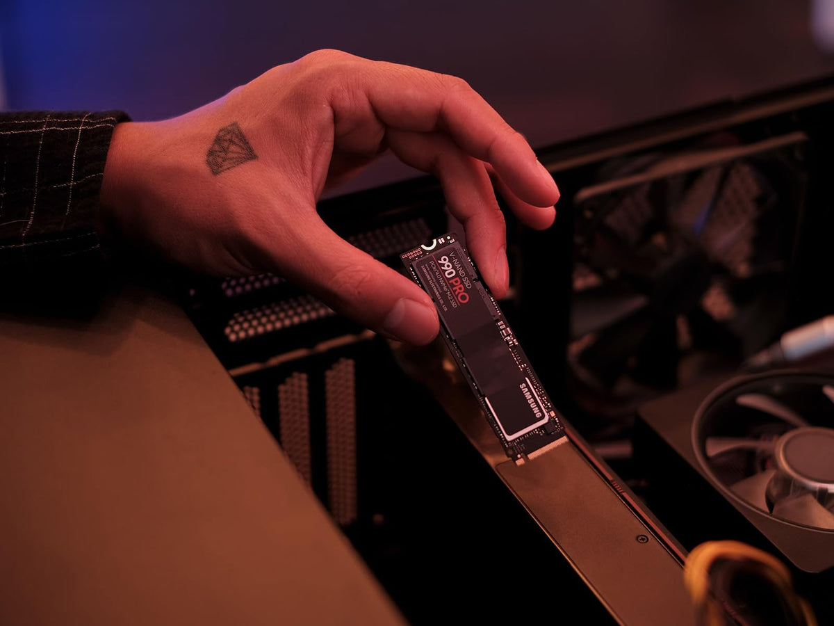 Samsung SSD 990 PRO 2TB, PCIe 4.0 M.2 2280, Up to 7,450 MB/s | NVMe Internal Solid State Hard Drive for High End Computing, Gaming, and Heavy Duty Workstations, (MZ-V9P2T0B/AM)