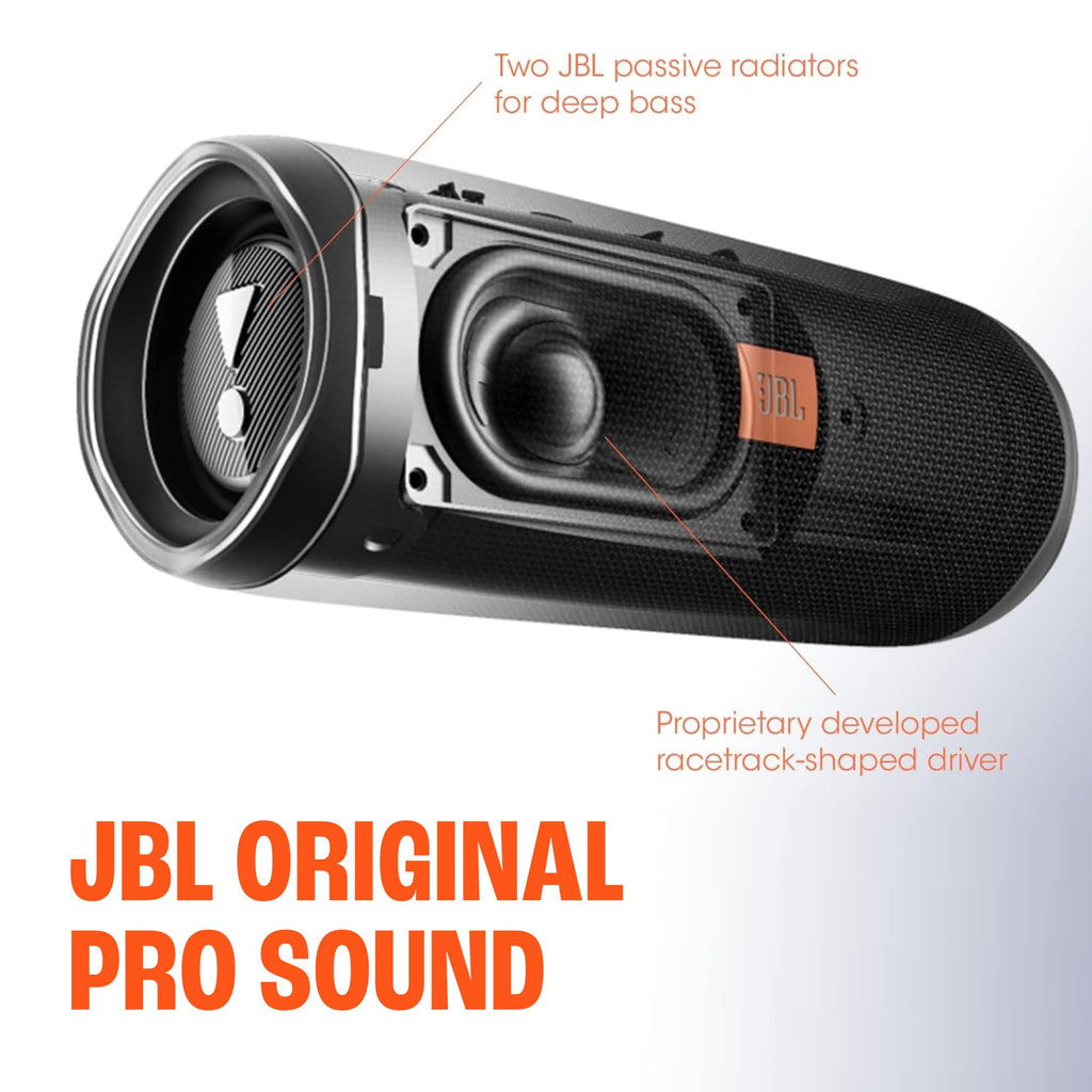 JBL FLIP 5, Waterproof Portable Bluetooth Speaker, Black, Small | Sounds better than ever, Bring the party anywhere, Make a splash with IPX7 waterproof design, A rainbow of colours