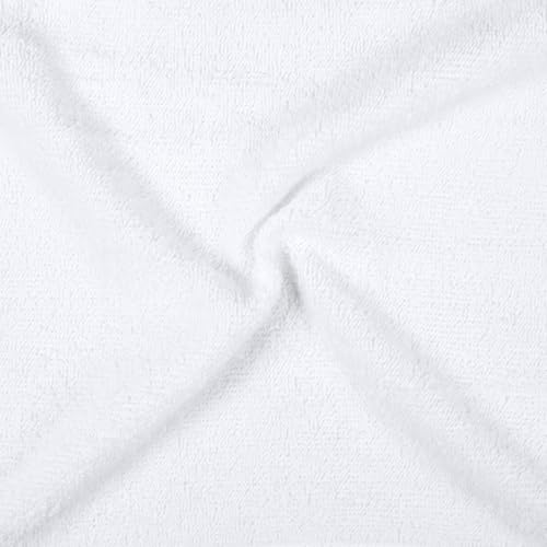 Amazon Basics Fast Drying Cotton Washcloths for Bathroom, Machine Washable, Soft and Highly Absorbent, 12 x 12 in, White, 24-Pack