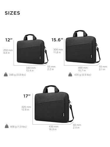 Lenovo Laptop Bag T210, Messenger Shoulder Bag for Laptop or Tablet, Sleek, Durable & Water-Repellent Fabric