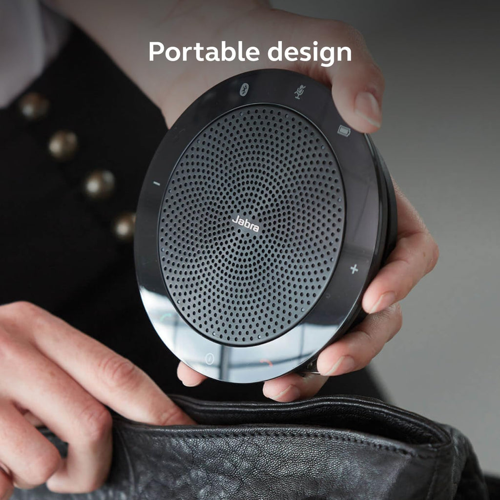 Jabra Speak 510 (2025 Edition) Portable USB Bluetooth Speaker, Black | Portable Speakerphone, USB or Bluetooth, Crystal-Clear Sound, Works with Microsoft Teams, Google Meet, Zoom