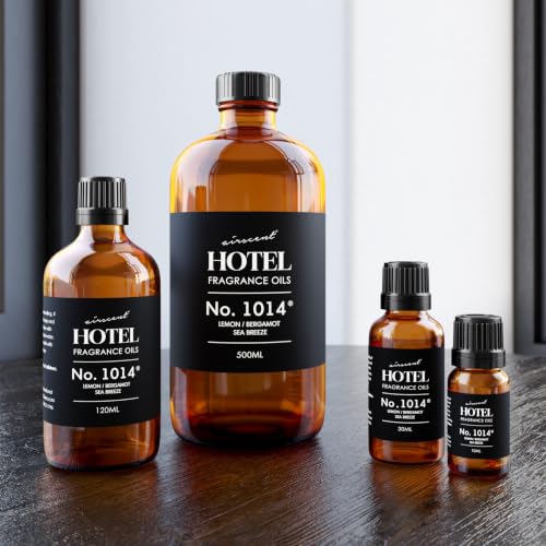 AirScent Hotel Diffuser Oil No. 1014 - Iconic 5-Star Hotel Blend - 10 mL | Lemon Bergamot Sea Breeze - Coastal Hotel Scent - Fragrance Oil for Ultrasonic and Waterless Diffusers and Crafting