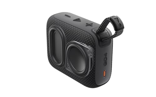 JBL Go 4 - Ultra-Portable, Waterproof and Dustproof Bluetooth Speaker, Big JBL Pro Sound with Punchy bass, 7-Hour Built-in Battery, Made in Part with Recycled Materials (Black)