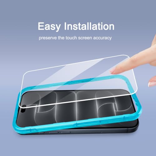 Ailun Screen Protector + Camera Lens Protector for iPhone 18 Pro | 3+3 Pack, 6.3 inch, Tempered Glass, Installation Frame, Sensor Protection, Dynamic Island Compatible, Case Friendly
