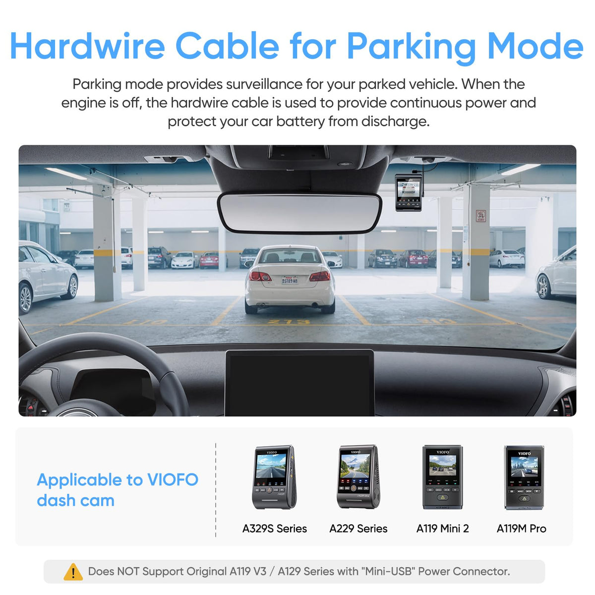 VIOFO HK4 Hardwire Kit with 8pcs Full Set Circuit Fuse Tap, Type-C Port, for A329 series/A229 series/A119Mini2/A139Pro/WM1/T130 Dash Cam