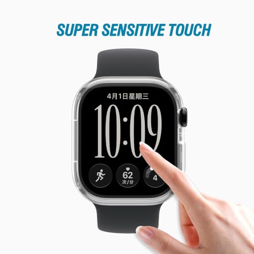 Ailun 2 Pack Screen Protector Case for Apple Watch Series 12, 42mm, Clear