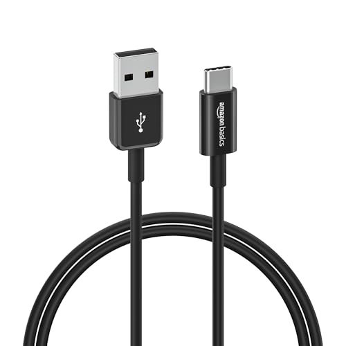 Amazon Basics USB-A to USB-C Fast Charger Cable, USB 2.0, 480Mbps Data Transfer Speed, USB-IF Certified, for Apple iPhone 16/15, iPad, Samsung Galaxy, Tablets, Car, 3ft, Black