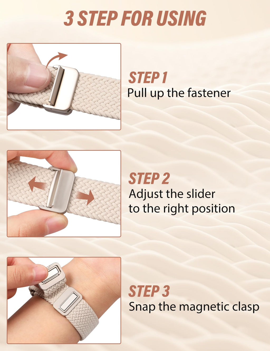 Braided Stretchy Band with Magnetic Clasp for Apple Watch Bands Women Men | 38/40/41/42/44/45/46/49mm, TOYOUTHS Dressy Celtic Metal, Elastic Strap, for iWatch Series 12 11 10 9 8 7 6 5 SE/Ultra 4 3 2 1