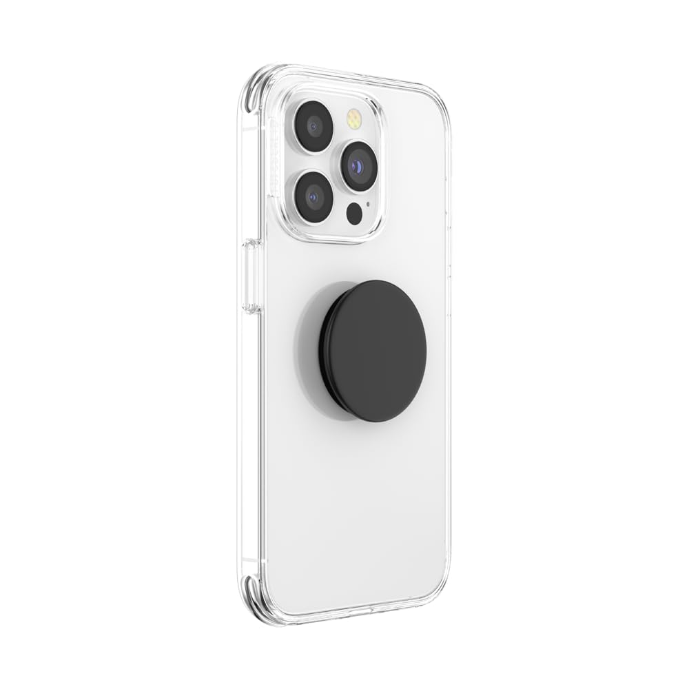 PopSockets Adhesive Phone Grip, Holder- Black | Anti-Drop, Kickstand, Secure Comfortable Hold, Black, Create a Mobile Phone Outfit