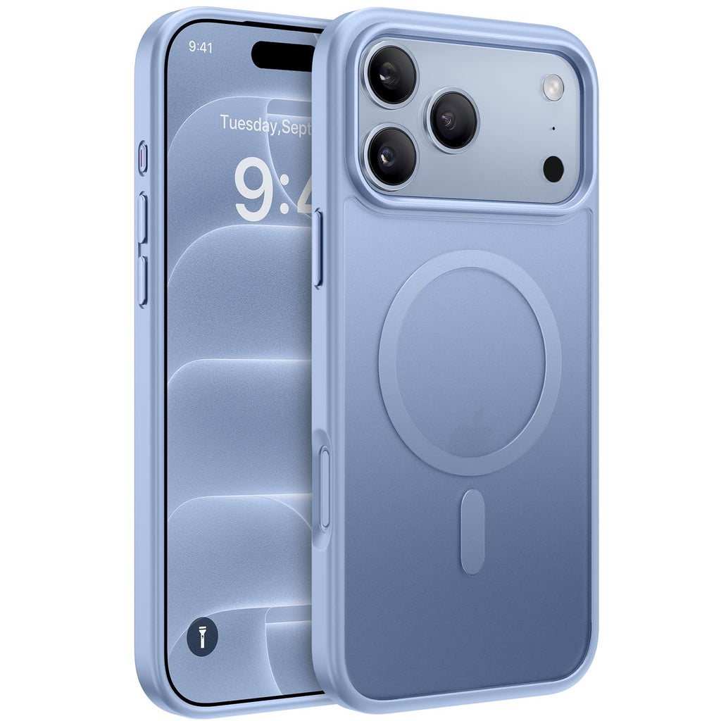 Miracase Magnetic for iPhone 18 Pro Case 6.3",Translucent Matte, Glacier | Compatible with MagSafe, Military-Grade Protection, Anti-Fingerprint, Rugged Shockproof Protective, Slim Thin Phone Case