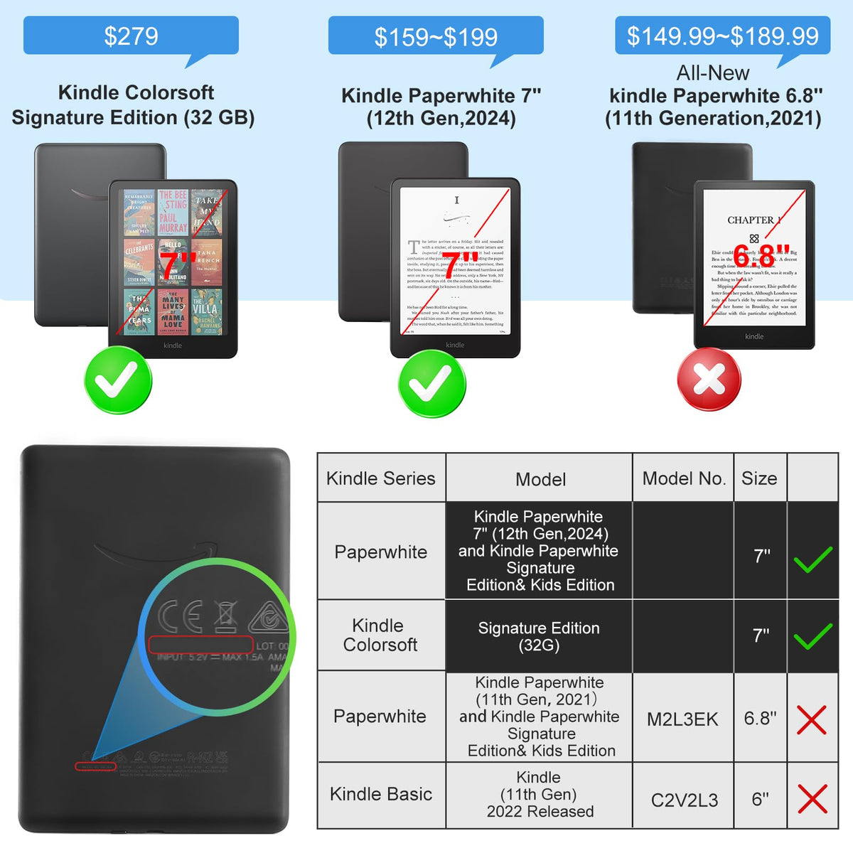 CoBak Case for 7"/6.8" Kindle Paperwhite 13/12th Gen &Kindle Colorsoft 2026 | for Signature Edition (2026/2024), Foldable Kickstand, Card Slot, Hand Strap, Auto Sleep/Wake, PU Leather Stand Cover