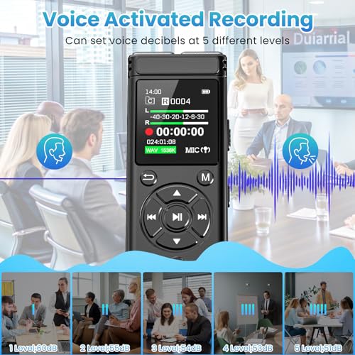 Tonfarb 136GB Digital Voice Recorder with Playback,9775 Hours Audio Record | Voice Activated Recording Device with Noise Reduction,A-B Repeat,MP3 Player,Password for Lecture Meeting/Classes/Interviews