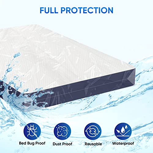 TICONN 2PK Plastic Mattress Bags for Moving, Waterproof Mattress Cover | 1.5 Mil 103"x62"x16", 3D Gusset Design, Tear Resistant & Dust Protection Mattress Protector for Moving and Storage