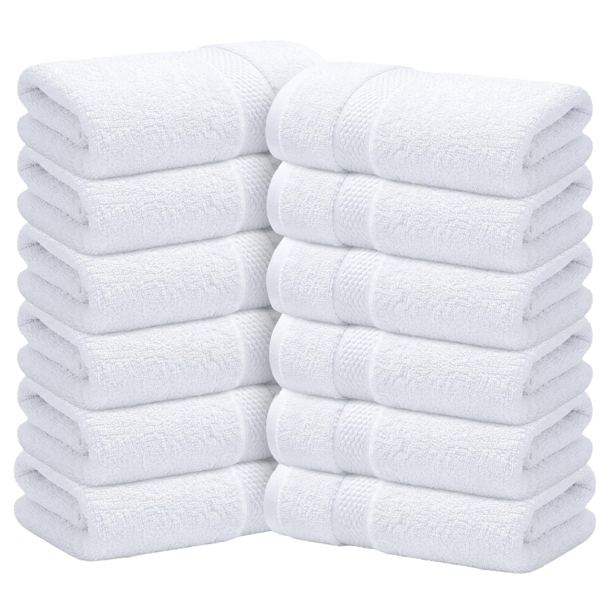 Infinitee Xclusives 100% Cotton Luxury Wash Cloths for Showering - 12 Pack | Facecloths |30x30 cm| - Soft and Absorbent Face Towels for Bathroom Wash Clothes - Gym, Spa & Hotel Use