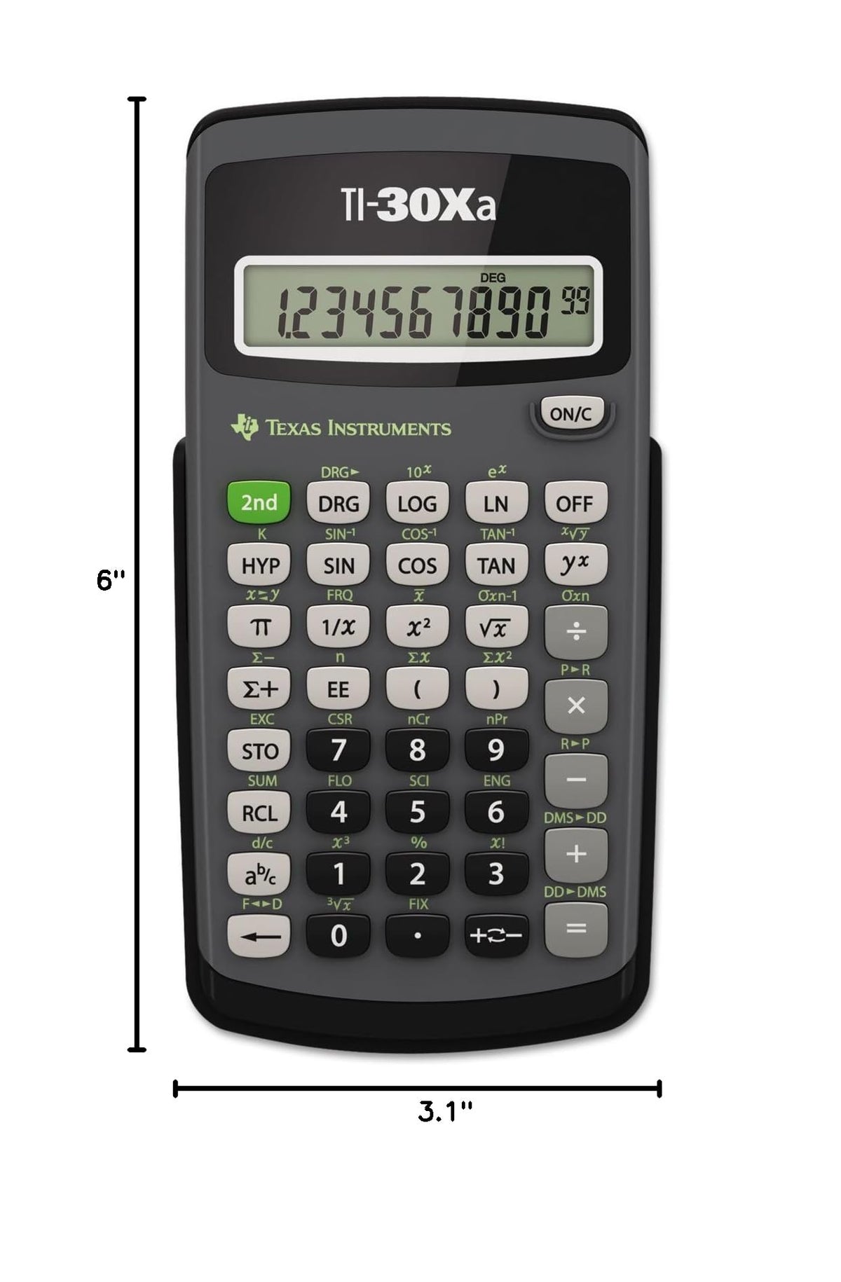 Texas Instruments TI-30Xa Scientific Calculator | Basic, battery-operated; One-line display for general Math and Science