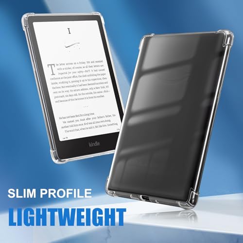 CoBak Clear Case for 7" Kindle Paperwhite 12th Gen 2024 & Kindle Colorsoft | Lightweight, Scratch-Proof Silicone Back Cover