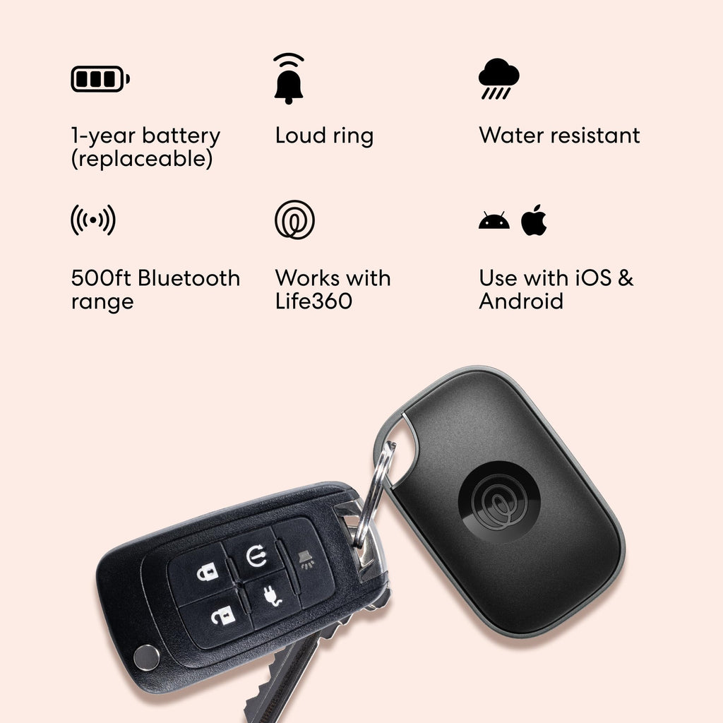 Life360 Tile Pro - Powerful Bluetooth Tracker, Key Finder and Item Locator for Keys Bags, and More. Both iOS and Android Compatible. Phone Finder. 4-Pack (Black/White)