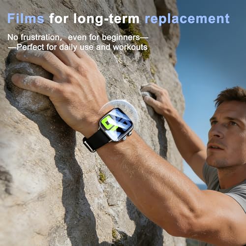 JavoYion 6 Pack Screen Protector for Apple Watch Series 12/11/10 42mm, Easy | [Auto Alignment Box], Bubble Free Easy Install, No Lifting, Touch Sensitive, Anti Scratch Flexible Soft Film for Beginners