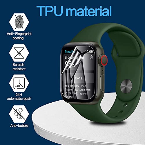YMHML 8 Pack Screen Protector Compatible for Apple Watch 40mm SE 3 / SE 2/1 Series 6/5 / 4, [Upgrade Flexible Film] Soft HD Clear Anti-Scratch Film for iWatch Accessories