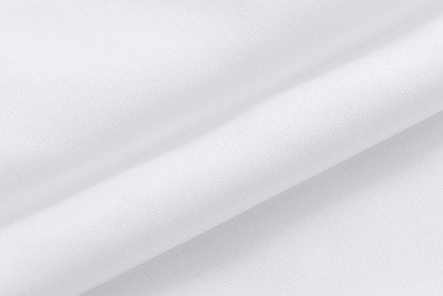 N&Y HOME Fabric Shower Curtain Liner with Magnets Standard Size, White | Hotel Quality, 12 Button Holes, Machine Washable, Water Repellent Cloth Shower Curtain with Magnets for Bathroom